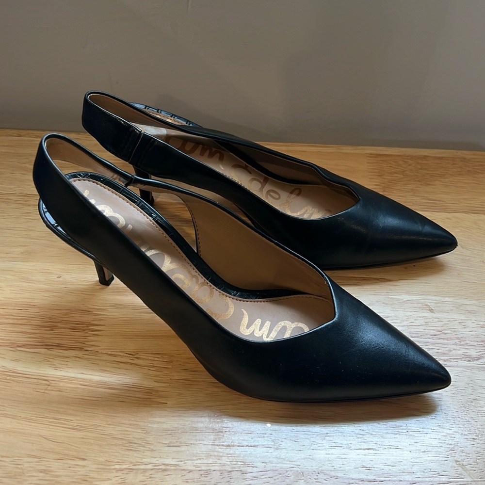 Sam Edelman black heel sling back size 7